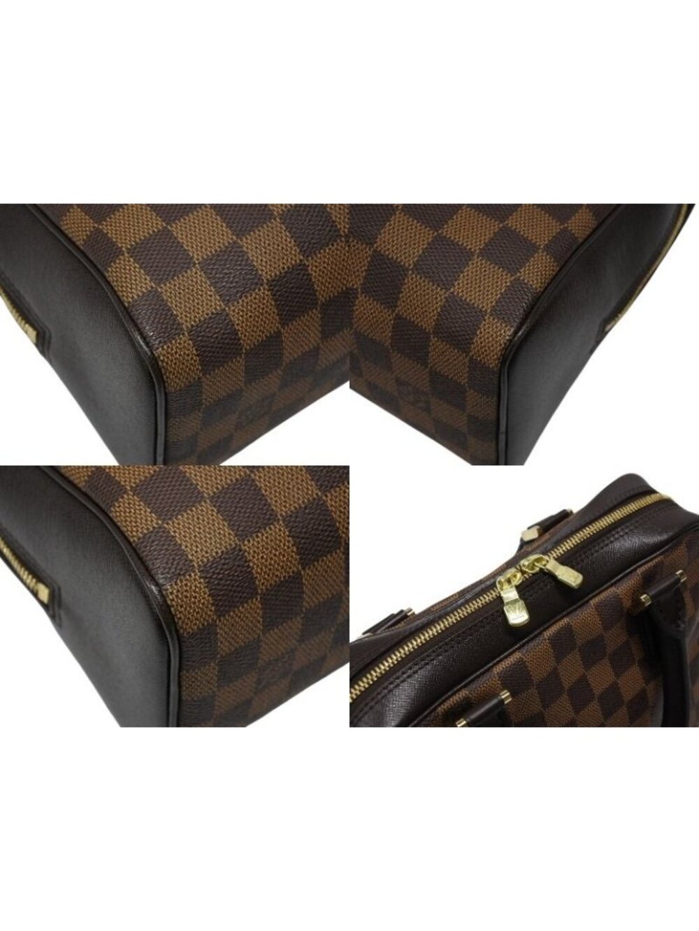 Louis Vuitton Handbag Brera Damier Ebene Gold Brown - Picture 9 of 9